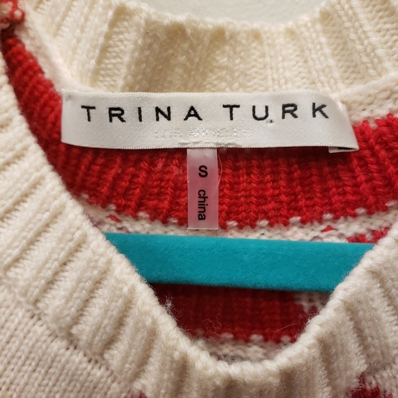 Trina Turk Veneto Wool Crew Neck Holiday Sweater - S - Picture 5 of 8